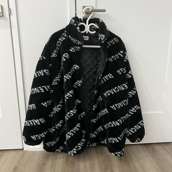 Balenciaga Jackets & Blazers - C o p y BALENCIAGA LOGO FUR JACKET